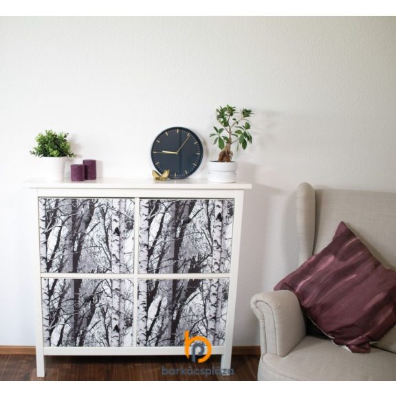 Öntapadós fólia Wood nyírfa fekete-fehér 45 cm