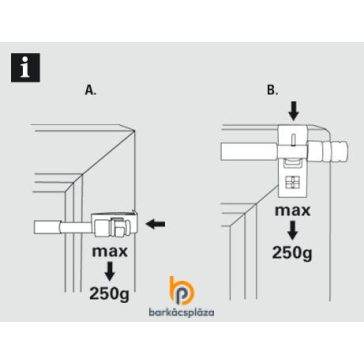 Easyclick vitrázsrúd tartó 2 db/csomag