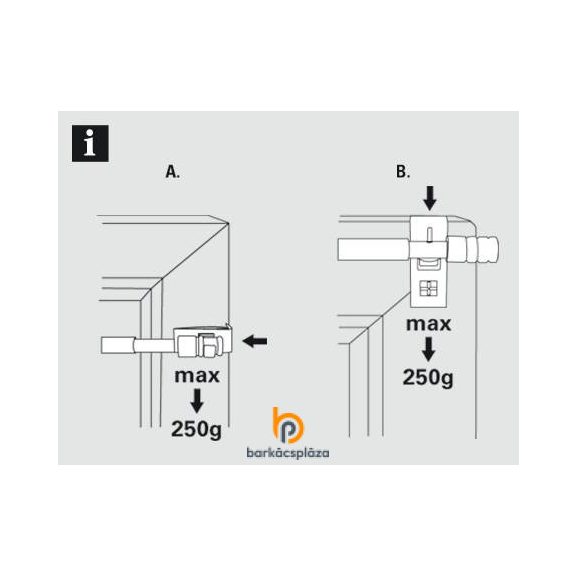 Easyclick vitrázsrúd tartó 2 db/csomag