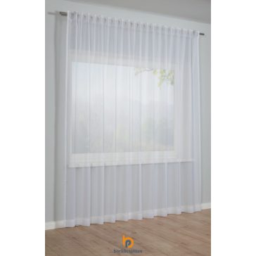   Készfüggöny fényáteresztő Voile ólomzsinóros fehér színű több méretben