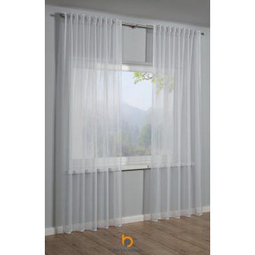   Készfüggöny áttetsző Crash voile 135 x 245 cm fehér színű 