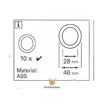 Fűzőkarika műanyag 10 db/cs ezüst 