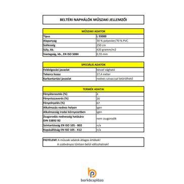 Napháló textil L93000 beltéri 
