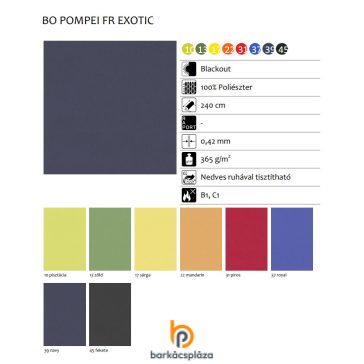 Roló textil BO Pompei FR Exotic