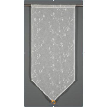   Ablak dekor függöny Stickerei hímzett 60 x 120 cm natúr színű 