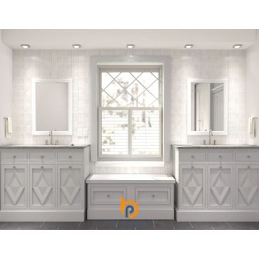   Domborított szürke 11x11 cm csempemintás vízálló falburkoló panel 2,98 m2 P625