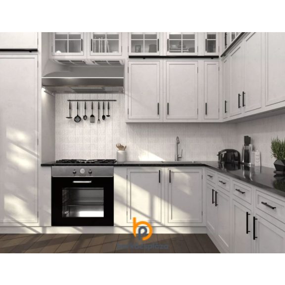 Domborított szürke 11x11 cm csempemintás vízálló falburkoló panel 2,98 m2 P625