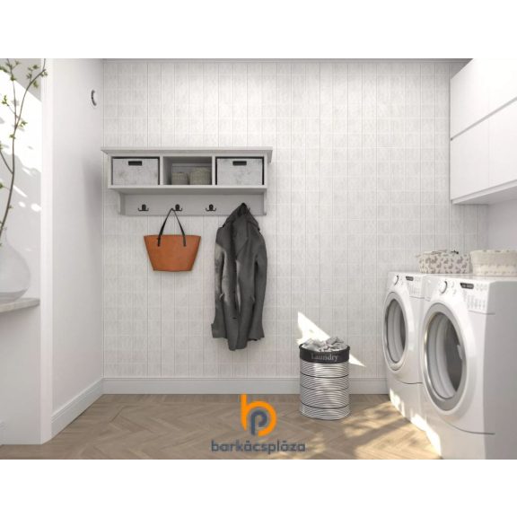 Domborított szürke 11x11 cm csempemintás vízálló falburkoló panel 2,98 m2 P625