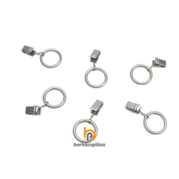 Függönykarika csipesszel 16 mm 10 db/csomag több szín