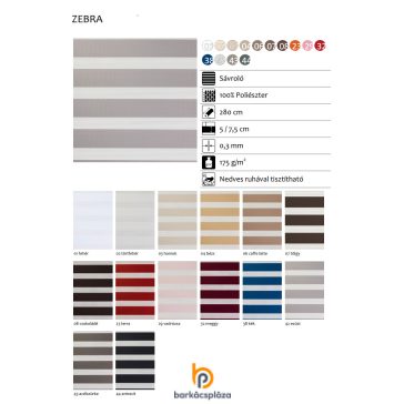 Sávroló textil Zebra