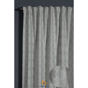   Készfüggöny fényáteresztő Jaquard Kreise  135 x 245 cm bézs színű