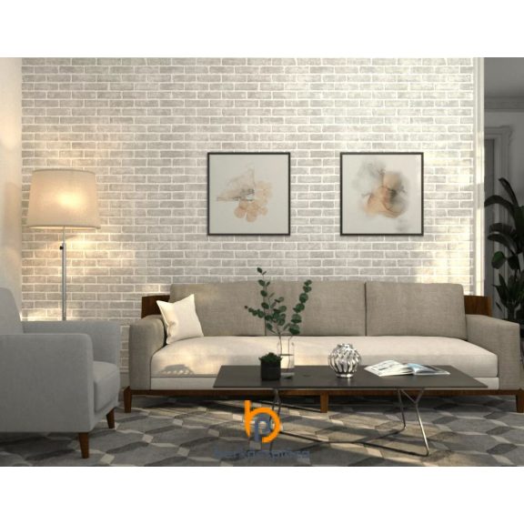 Fehér tégla mintás táblás falburkoló panel 2,98 m2 P287