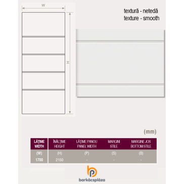 Ajtóborítás Patras fehér 77 x 215 cm