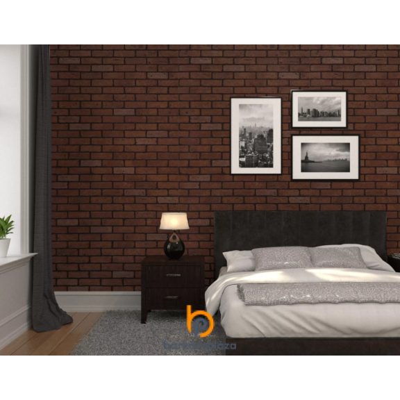 Vörös tégla mintás táblás falburkoló panel 2,98 m2 P288