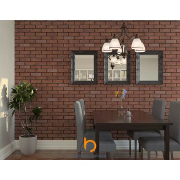  Vörös tégla mintás táblás falburkoló panel 2,98 m2 P288