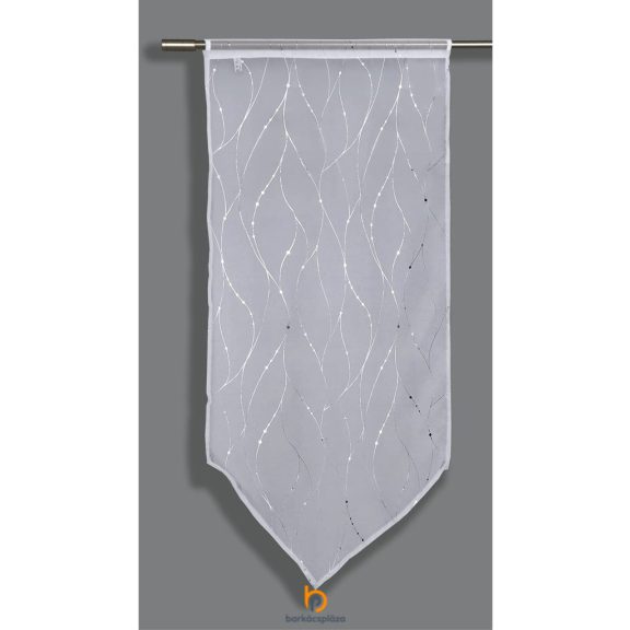 Ablak dekor függöny Silberdruck 60 x 120 cm fehér színű 