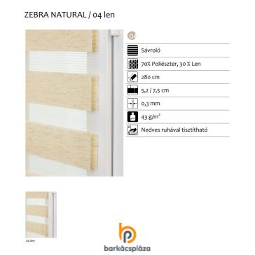 Sávroló textil Zebra natural