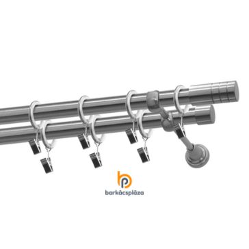 Fém karnisszett 2 soros 19/19 mm Henger 240 cm nikkel