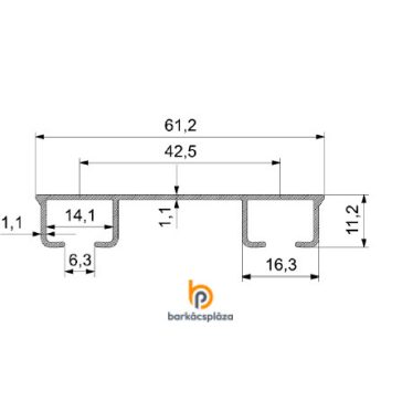 Como 2 soros függönysín szett 150 cm fehér