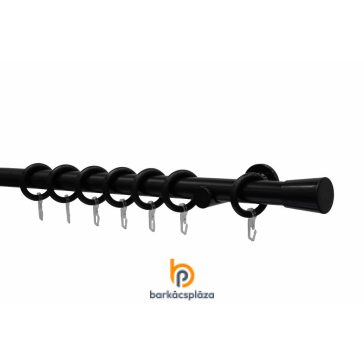 Karnisszett Korfu D28 mm fekete 200 cm