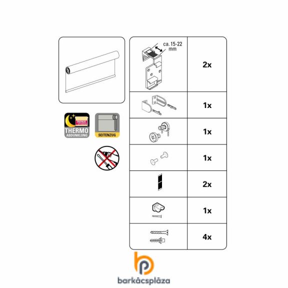 Easyfix Prémium Blackout roló szürke 